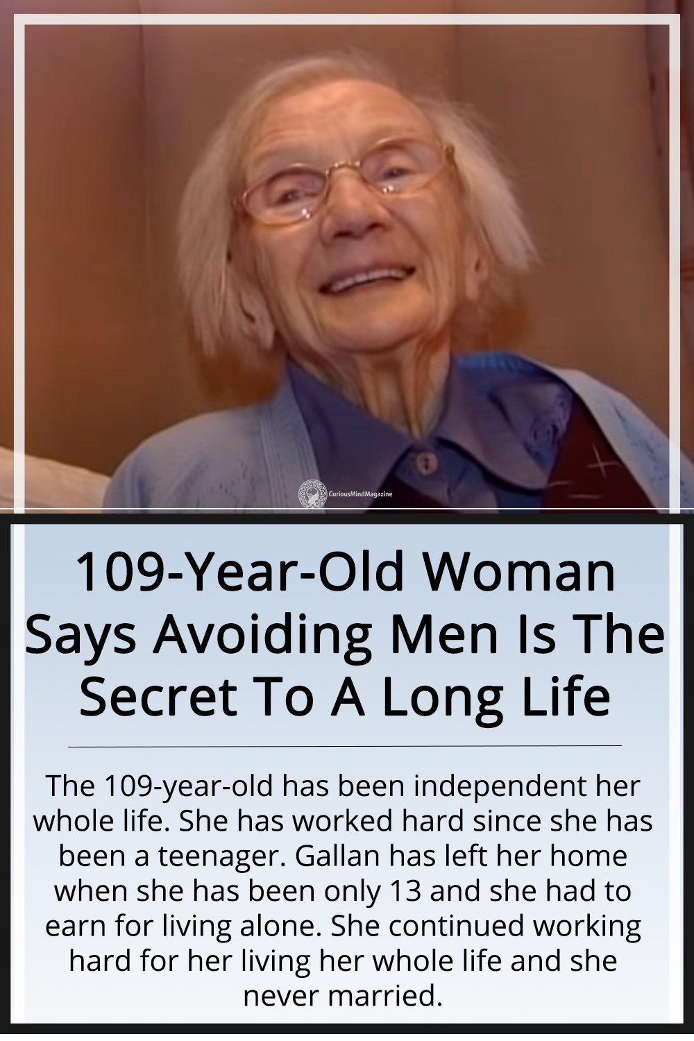 109-Year-Old Woman Says Avoiding Men Is The Secret To A Long Life