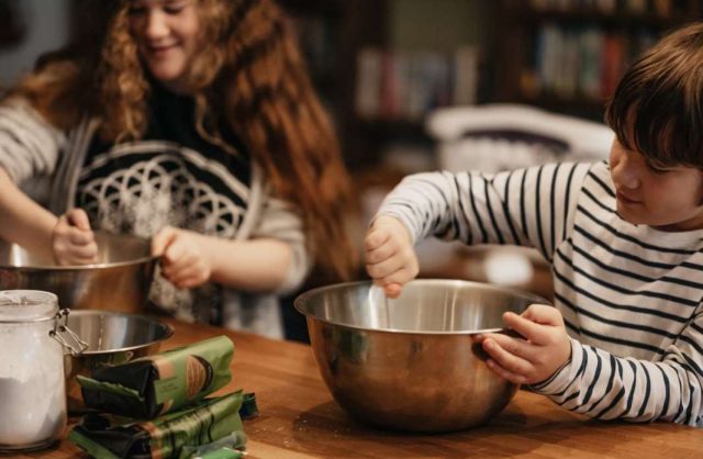 Children cooking