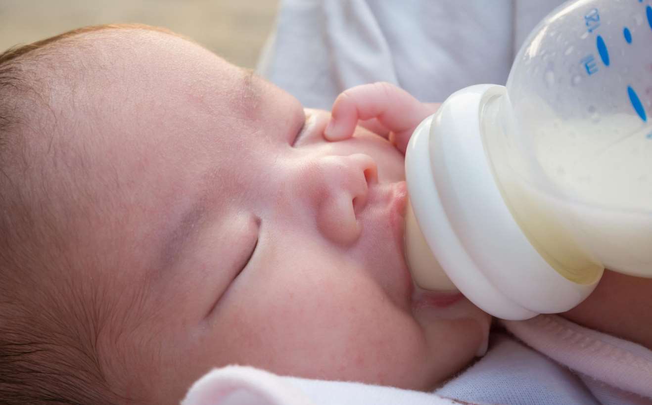 baby drinking milk