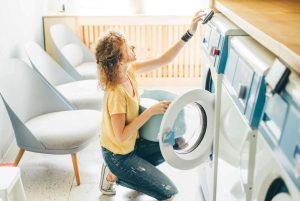 How to ensure safety when doing laundry?