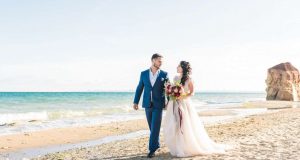 romantic wedding at beach