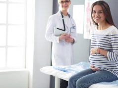 pregnant woman with the doctor at hospital