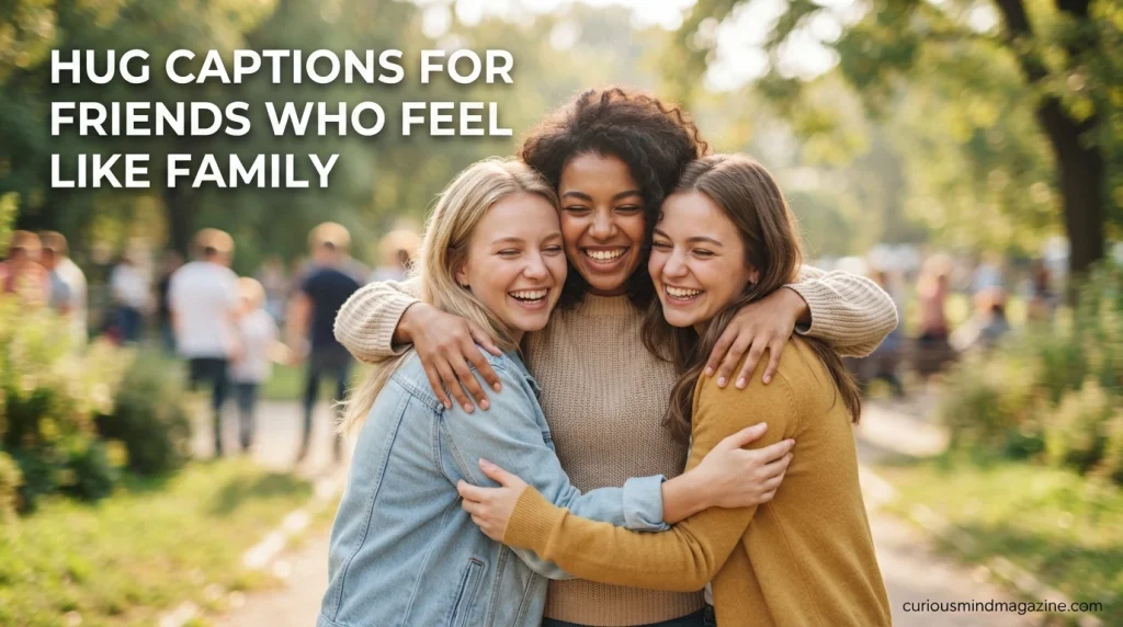 Hug Captions for Friends Who Feel Like Family