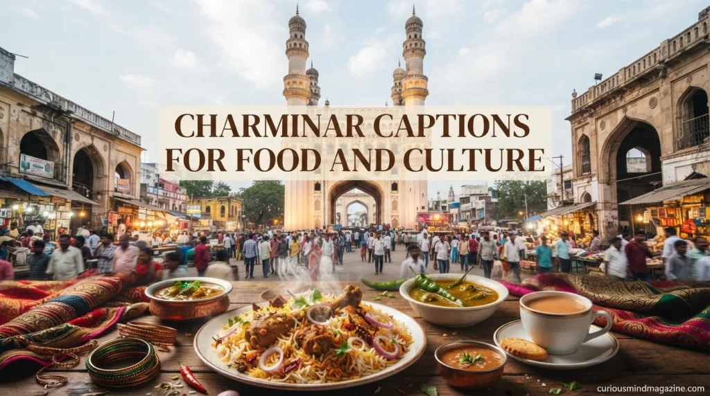 Charminar Captions for Food and Culture