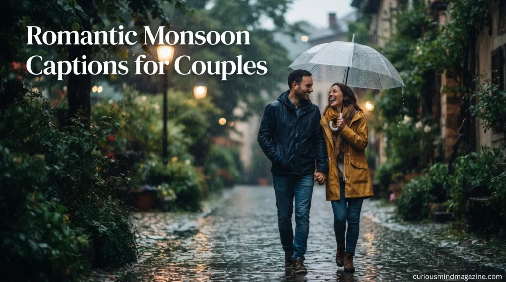 Romantic Monsoon Captions for Couples