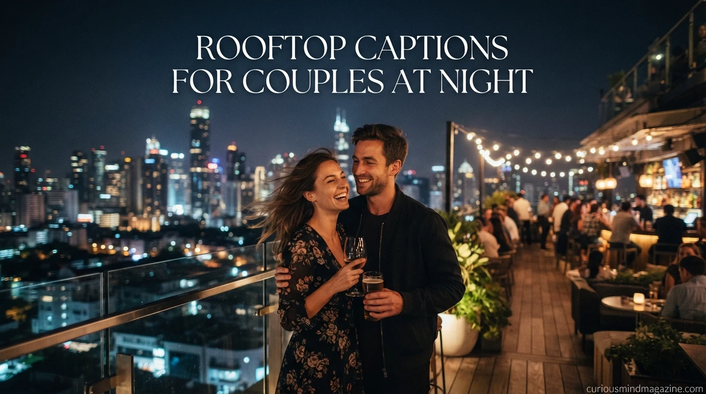 Rooftop Captions for Couples at Night