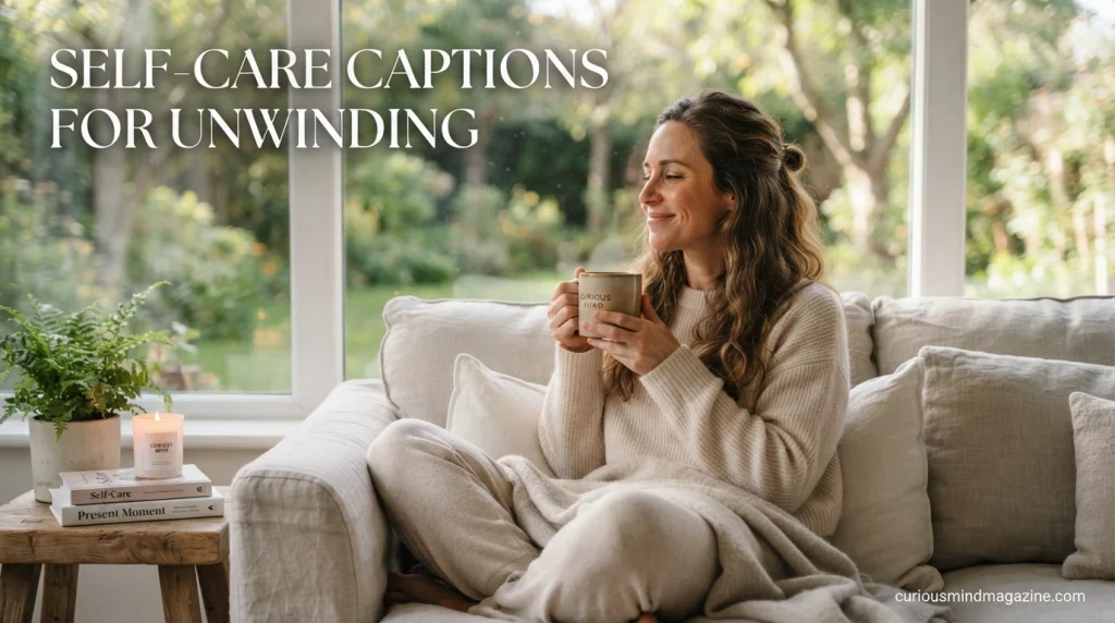 Self-Care Captions for Unwinding